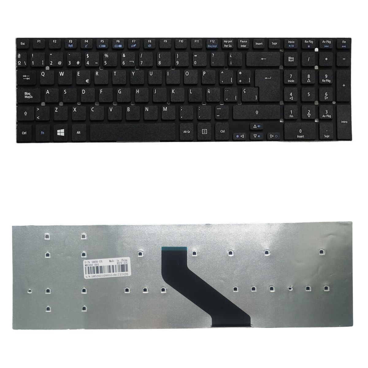 TECLADO ACER_V3-571 /5830 -5755 /V3-571 E1-522 5755G-E5 532(01512) 9-F