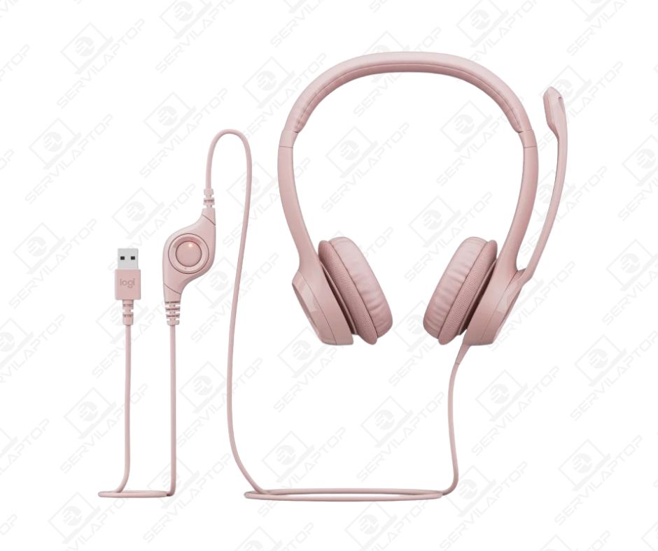 AUDIFONO C/MICROF. LOGITECH H390 USB NOISE CANCELLING ROSE (00070) - Imagen 3