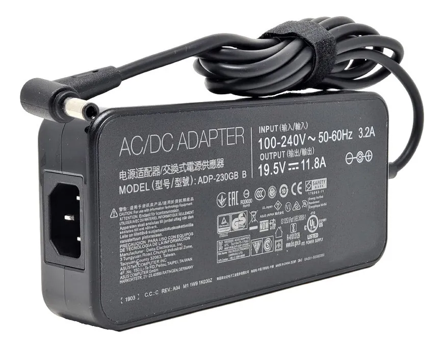 CARGADOR ASUS 20.0V 11.8 P.AGUJA 6.0 X 3.7 230 WATTS (03296)