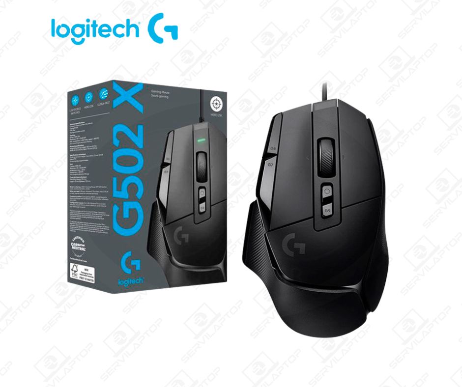 MOUSE LOGITECH G502 X HERO 25K DPI-NEGRO (01264)