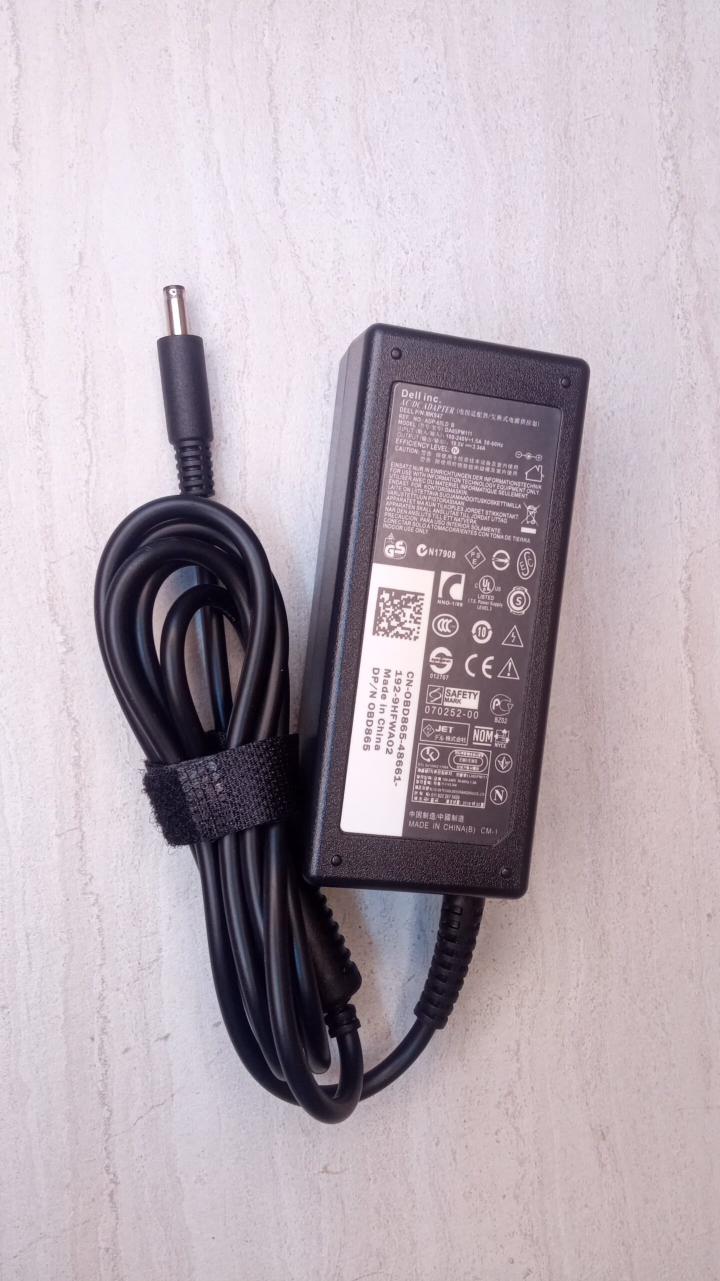 CARGADOR DELL 19.5v 3.34 P.FINA (00519)