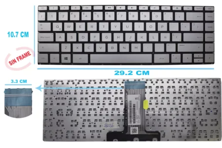 TECLADO HP_14-BS /14-BW /14-BA PLATA (01621) 11-A