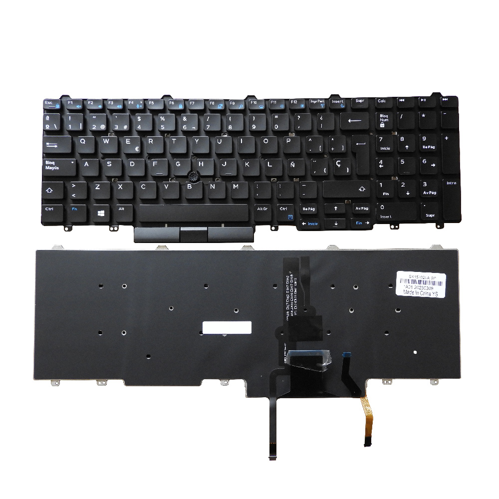 TECLADO DE_E5550 -5580 -M3510 -3530 -7510 -7710 -E5570 -E5590 ILUMINADO (03536) R-1